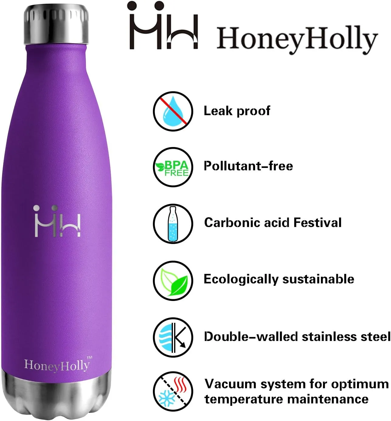Stainless Steel Water Bottle - 12/17/22/25oz 500ml Vacuum Insulated Metal Reusable Flask Cola Bottle Shape, Keeps Hot & Cold, BPA Free Sports Bottle Boys, Girls, Kids, School, Kindergarten