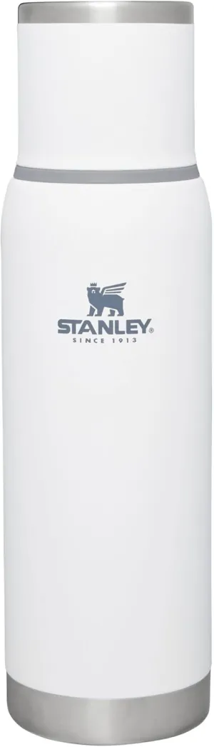 Stanley Adventure-To-Go Vacuum Bottle 1.1 qt | Wide Mouth with Leakproof Cup Lid | Keep Drinks Hot or Cold | Packable for Travel | Insulated Stainless Steel Thermos | BPA-Free | Polar