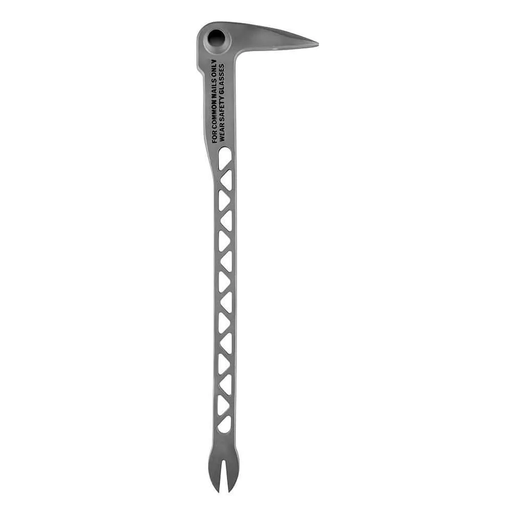Stiletto Drywall Axe Fiberglass Hammer with 13 in. Handle with 12 in. Titanium Clawbar Nail Puller with Dimpler