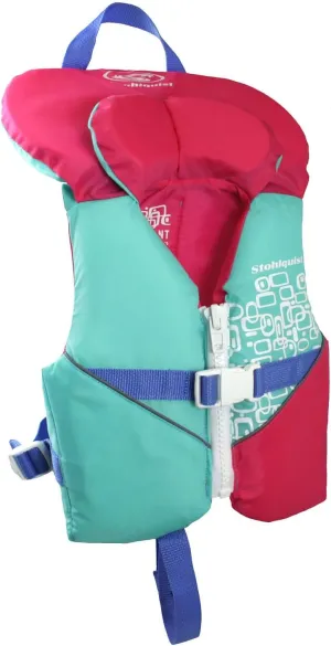 Stohlquist Infant Life Jacket, US Coast Guard Approved, Type II Life Vest (20-30 lbs) for Babies and Toddlers, Support Collar with Grab Handle, PFD for Pools, Lakes and Boating