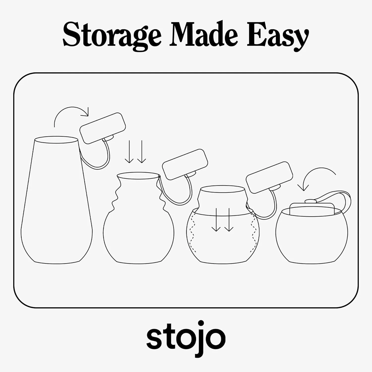 STOJO Collapsible Water Bottle - Aquamarine, 20oz / 592ml - Leak-Proof Reusable Silicone Travel Cup for Hot & Cold Drinks - Microwave & Dishwasher Safe