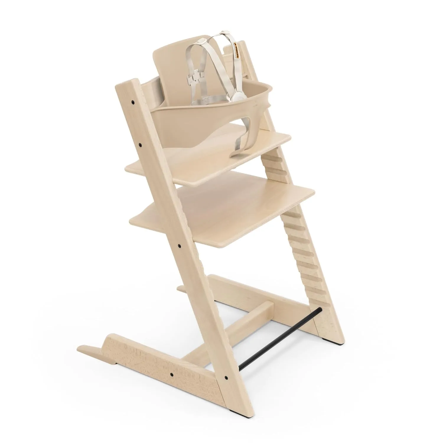 Stokke Tripp Trapp High Chair 2, Natural - Includes Chair   Baby Set with Removable Harness for Children 6-36 Months - Adjustable, Ergonomic & Easy to Clean