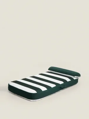 Striped inflatable beach mat