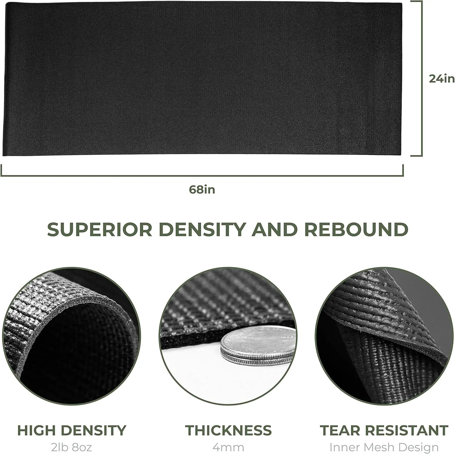 Sunshine Yoga 10-Pack Explore Yoga Mat, 68" x 24" Exercise Mat, 4mm Thick Non Slip Workout Mat, Anti-Tear Gym Mat, Bulk Yoga Mats for Home Workout or Studio