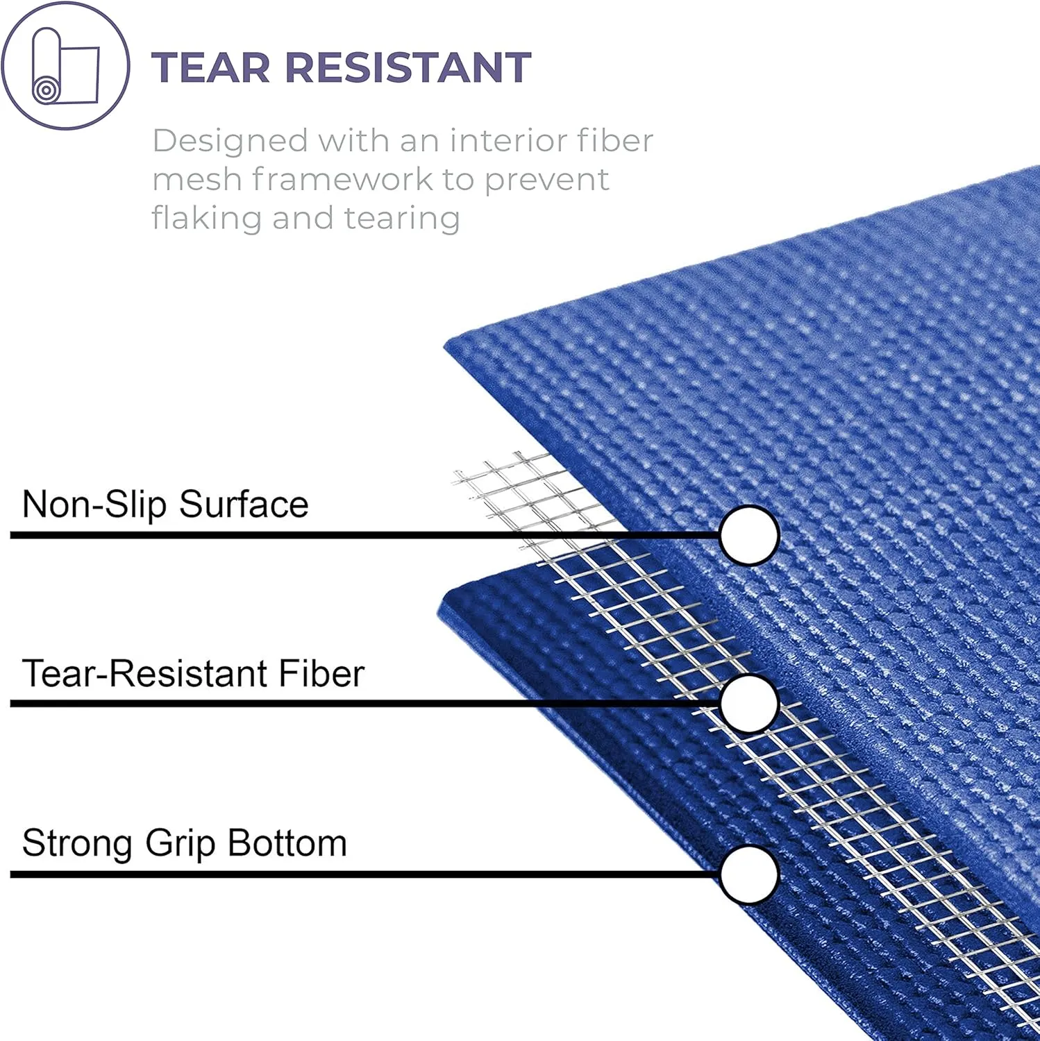 Sunshine Yoga Big Economy Yoga Mat Roll, 24in x 100ft / 50ft Exercise Mat, 5mm Thick Non-Slip Gym Mat for Home Workout and Fitness, Anti-Tear, Cut up to 17/8 Regular Yoga Mats