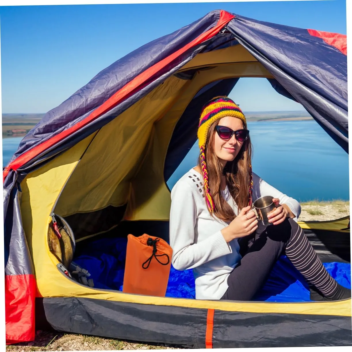 SUPVOX Family Camping Mattress Inflatable Sleep Pad for Outdoor Lightweight and Easy to Carry Waterproof and Comfortable Design