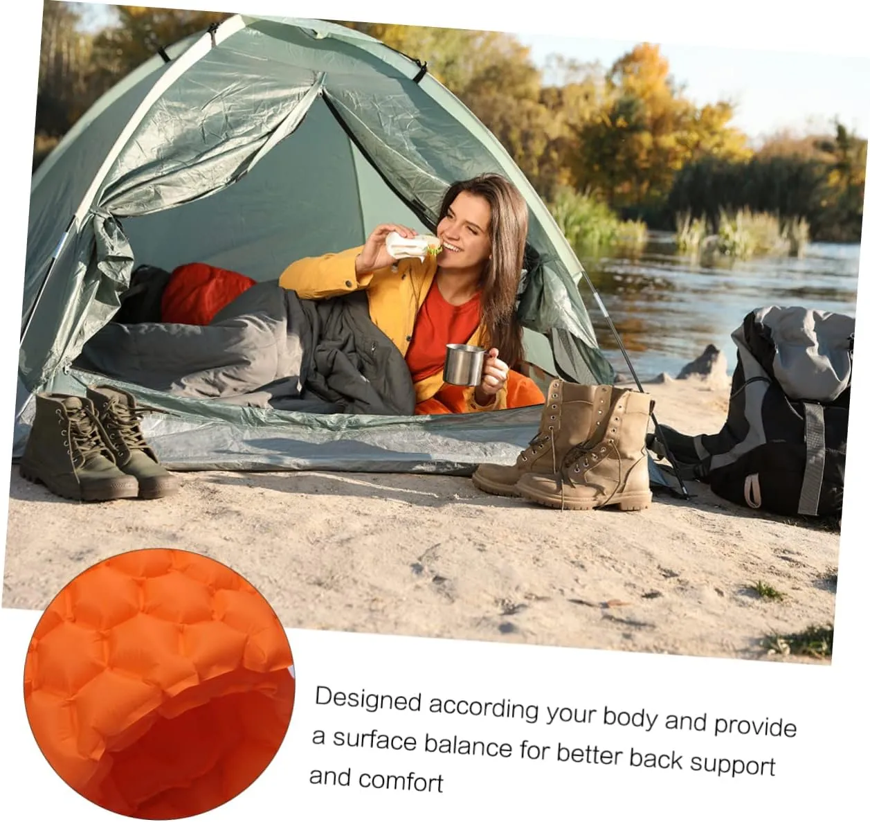 SUPVOX Family Camping Mattress Inflatable Sleep Pad for Outdoor Lightweight and Easy to Carry Waterproof and Comfortable Design