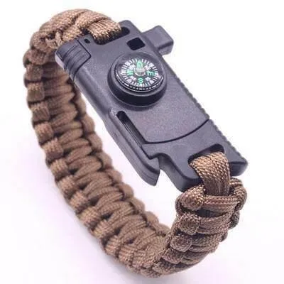 Survival Camping Bracelet - Emergency Outdoor Tool Gear