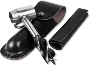 survival gear and equipment Multifunctional Manual Survival Drill with Leather Case Hand Auger Wrench for Camping Outdoor