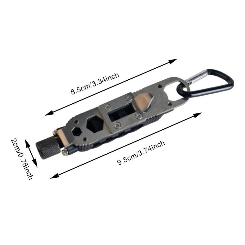 Survival Keychain Tool - Compact Multifunctional Camping Accessory