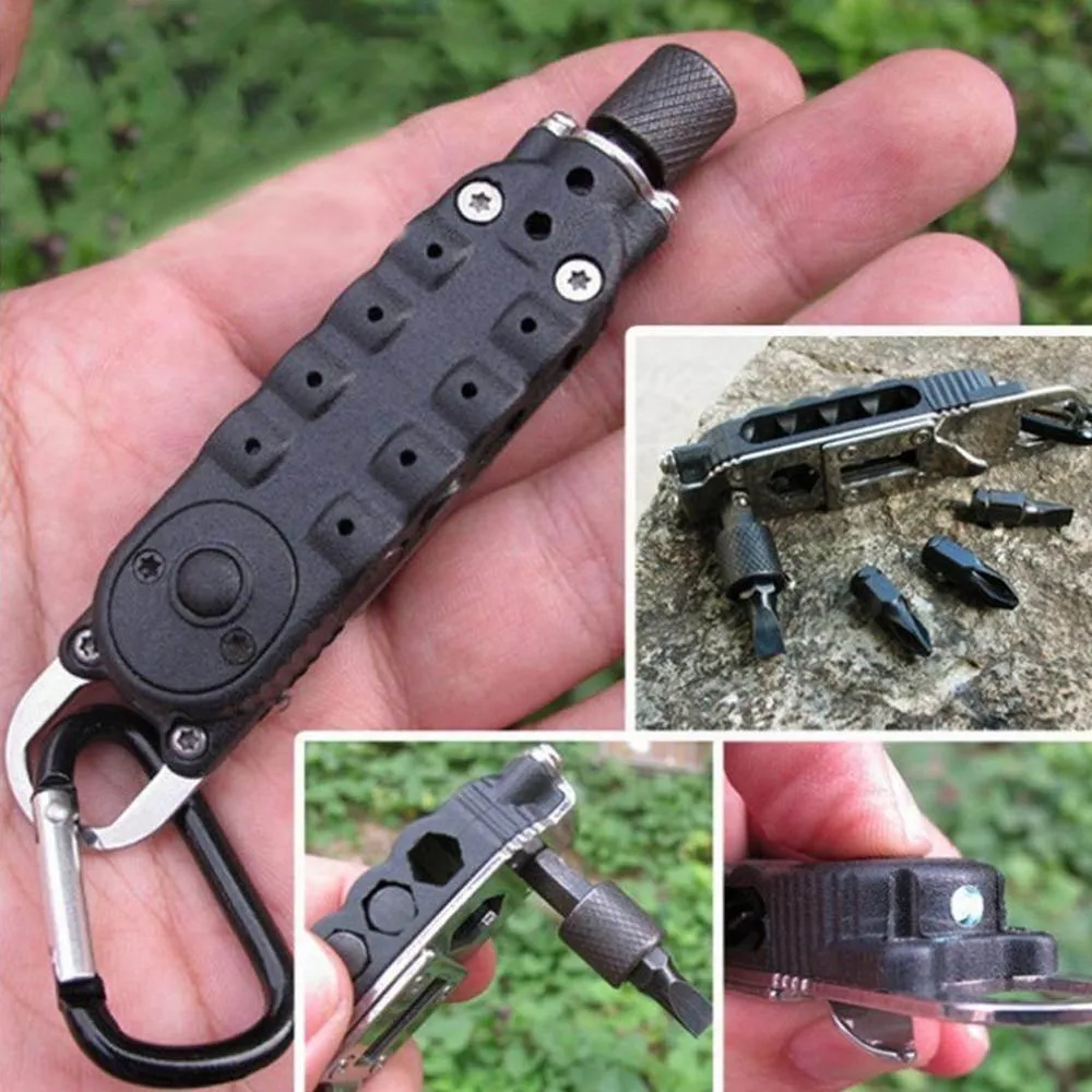 Survival Keychain Tool - Compact Multifunctional Camping Accessory