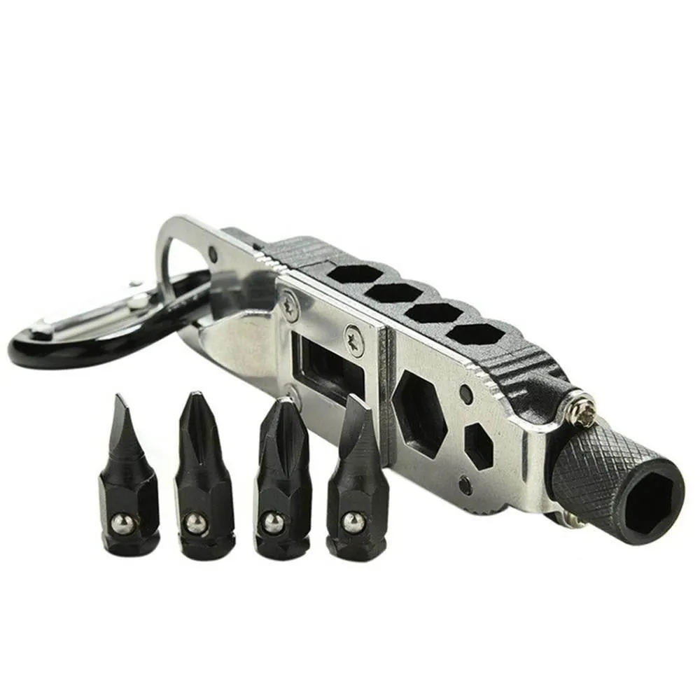 Survival Keychain Tool - Compact Multifunctional Camping Accessory