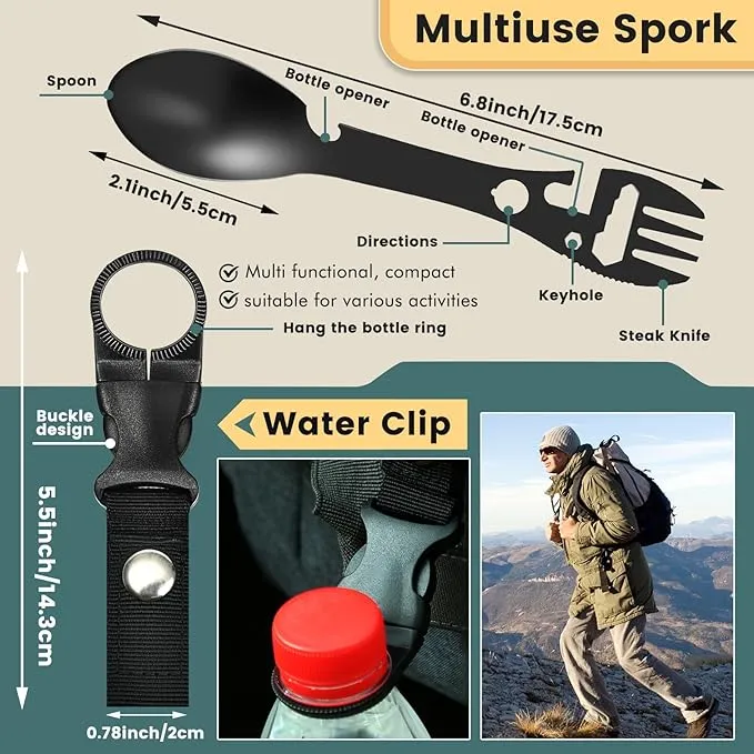 Survival kit,16 in 1 Professional Survival Gear Tool kit, Camping Gear, Camping Essentials, for Father's Day, Christmas, Hiking, Hunting
