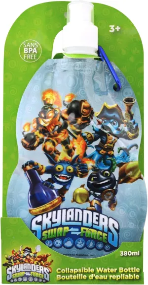 Swap Collapsible Water Bottle 380ml Sans BPA Free - Reusable Eco-Friendly Skylanders Design Bottle for Travel, School, Hiking and Others