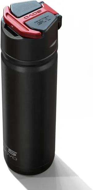 T5 Bottle, Vacuum Insulated, Magnetic Handle, Stainless Steel with Surround Insulated Lid (Black/Red, 24 oz)