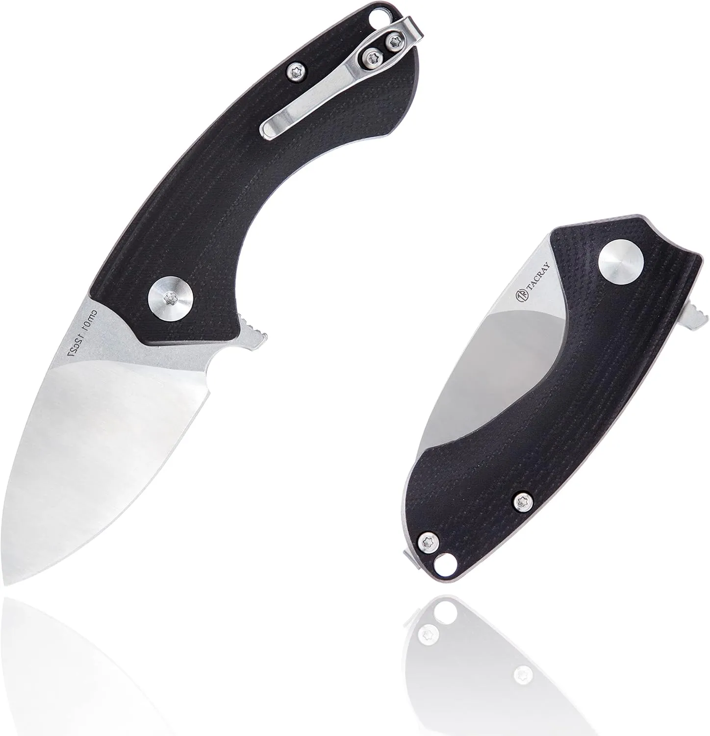 TACRAY Liner Locking Knife, Compact Utility Folding Pocket Knife with Clip, Easy to Carry Daily, Three Colors Available(black)