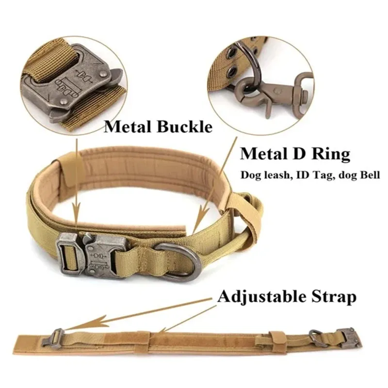 Tactical Dog Harness, Collar & Leash Set – No-Pull, Adjustable Gear