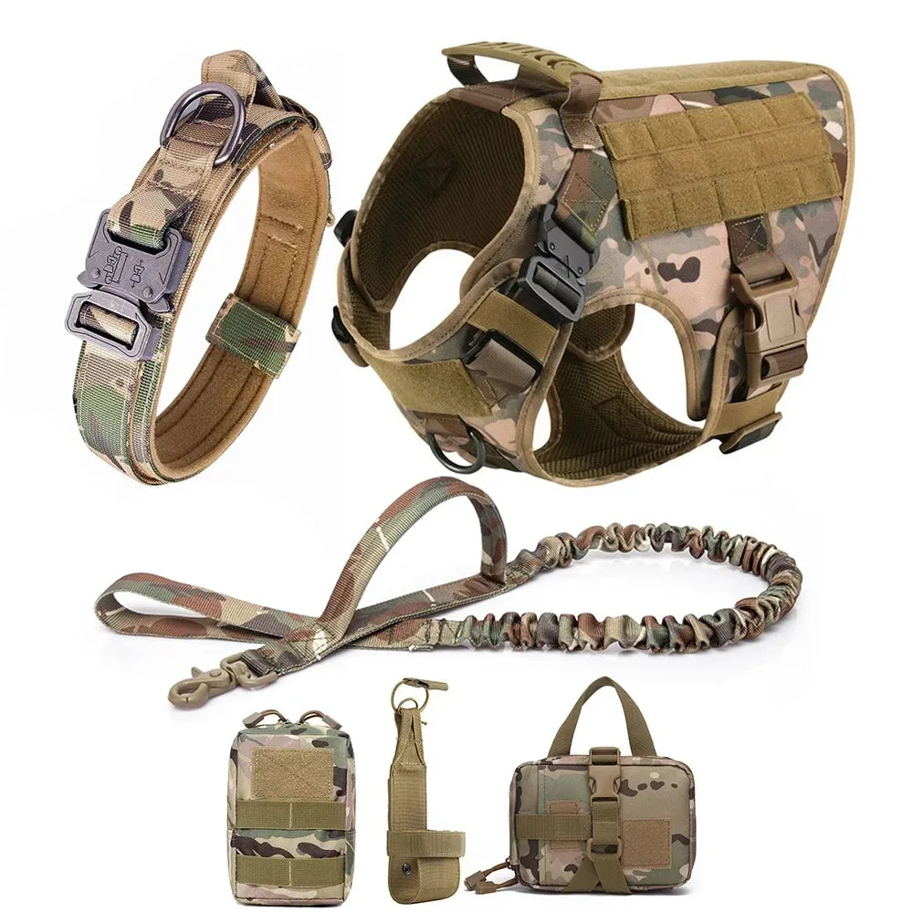 Tactical Dog Harness, Collar & Leash Set – No-Pull, Adjustable Gear