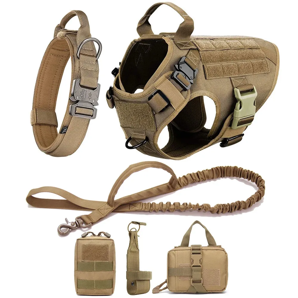 Tactical Dog Harness, Collar & Leash Set – No-Pull, Adjustable Gear