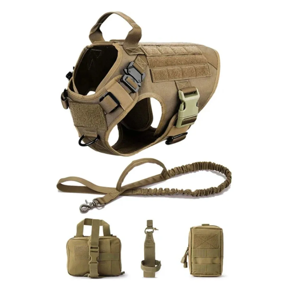 Tactical Dog Harness, Collar & Leash Set – No-Pull, Adjustable Gear