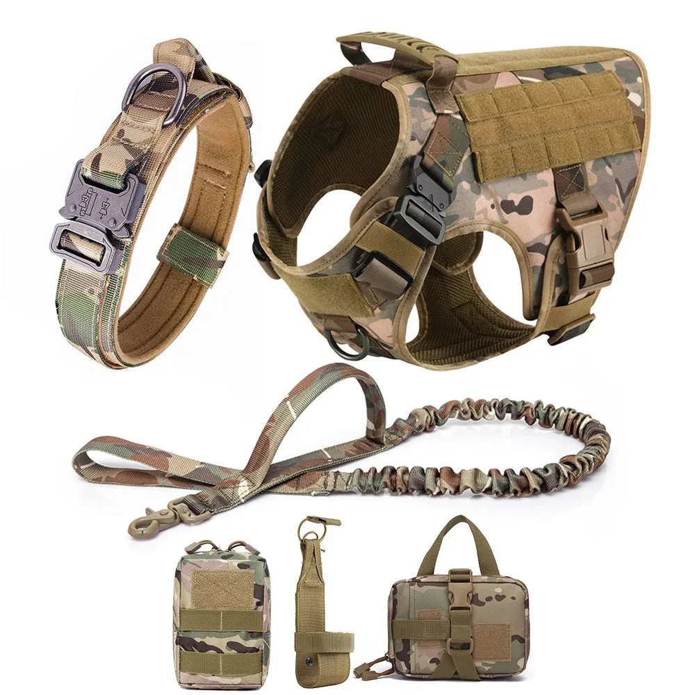 Tactical Dog Harness, Collar & Leash Set – No-Pull, Adjustable Gear