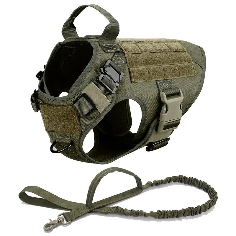 Tactical Dog Harness, Collar & Leash Set – No-Pull, Adjustable Gear
