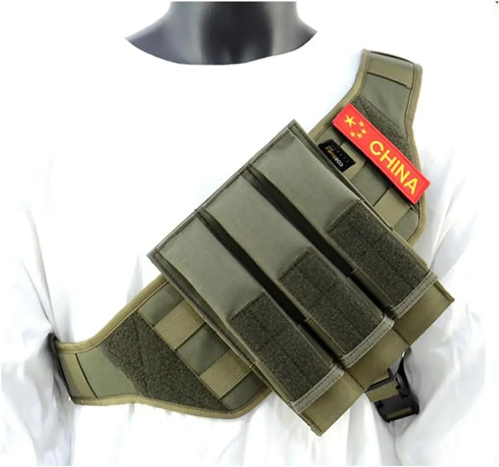 Tactical MOLLE Chest Platform Universal Chest Mounting Harness Adjustable Concealed Carry Fit Left & Right Shoulder