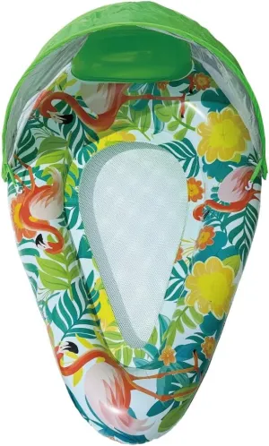 Teardrop Inflatable Pool Floats for Adults with Detachable Canopy,Water Floating Recliner,Portable Lounge Raft for Summer,Pool Party,Lake or Beach