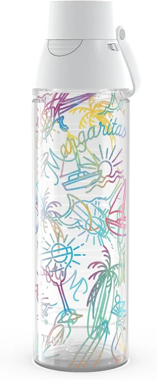 Tervis Margaritaville-Dorsal Insulated Tumbler, 24oz Venture Lite Water Bottle, Classic