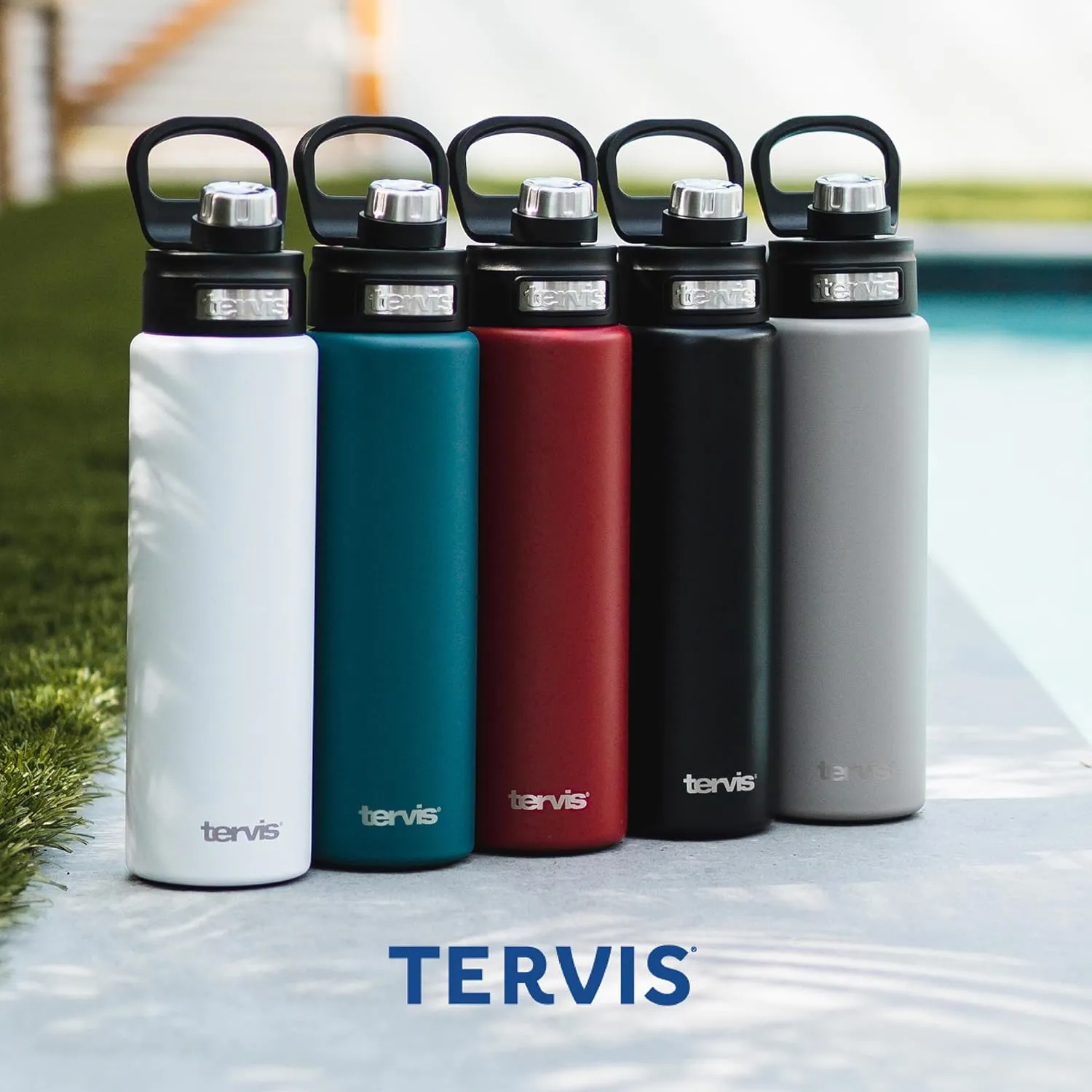 Tervis Now Gator Engraved on Onyx Shadow Triple Walled Insulated Tumbler Travel Cup Keeps Drinks Cold, 24oz Wide Mouth Bottle, Stainless Steel