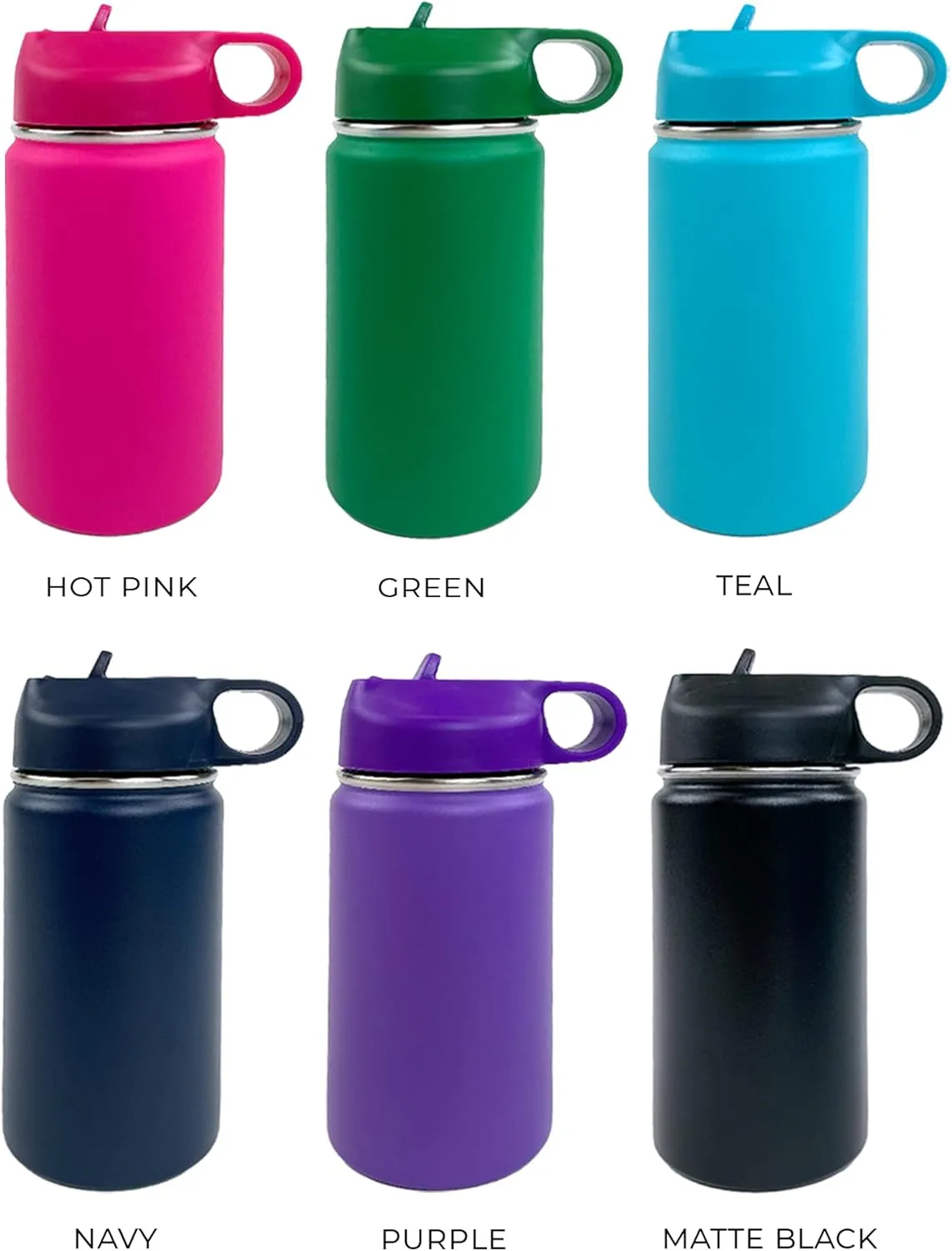 The Crafty Engineer Personalized Flower Girl and Ring Bearer Water Bottle (Navy)