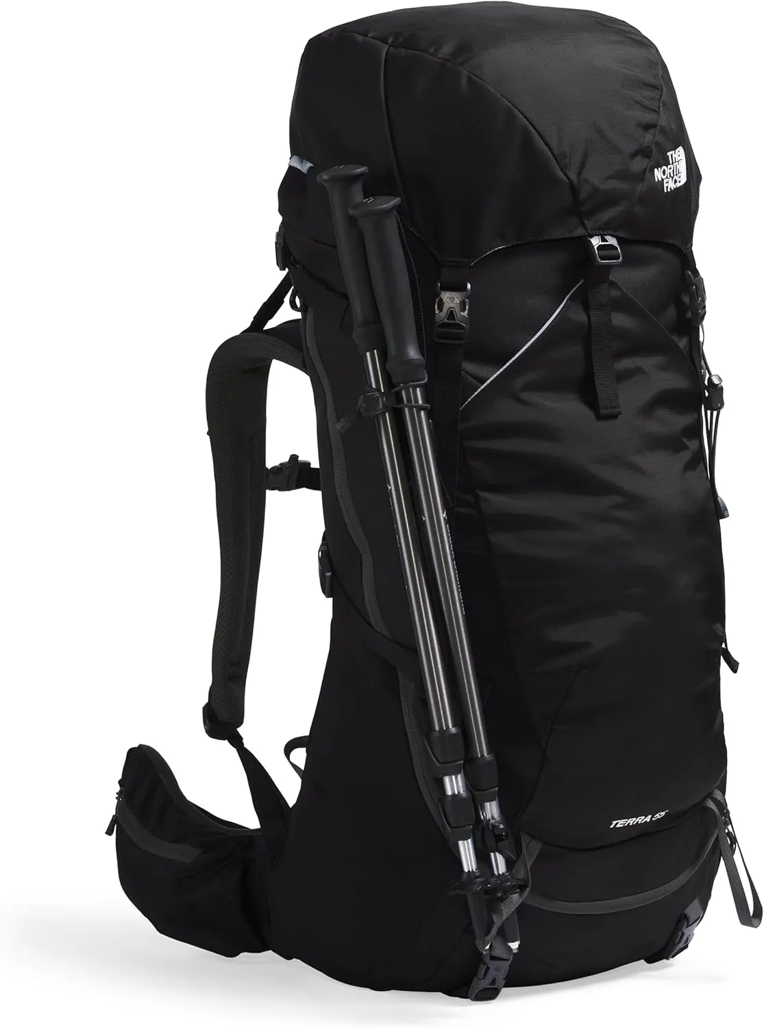 THE NORTH FACE Terra 55 Backpacking Backpack, TNF Black/Asphalt Grey, X-Large