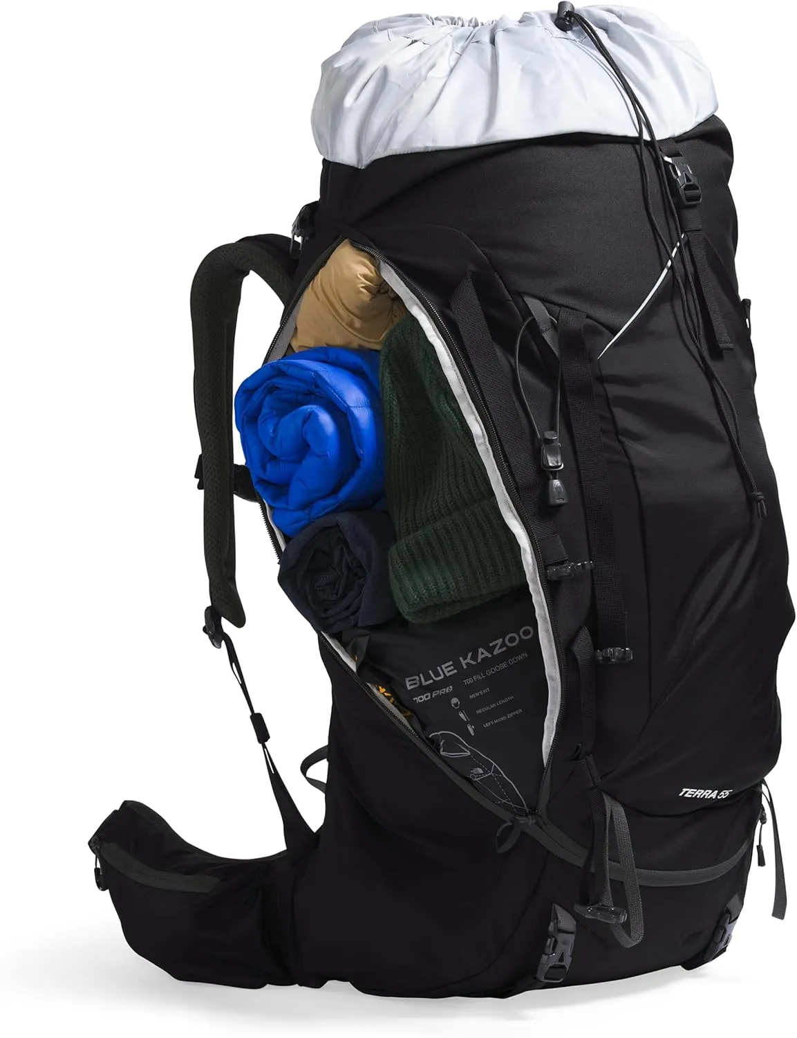 THE NORTH FACE Terra 55 Backpacking Backpack, TNF Black/Asphalt Grey, X-Large