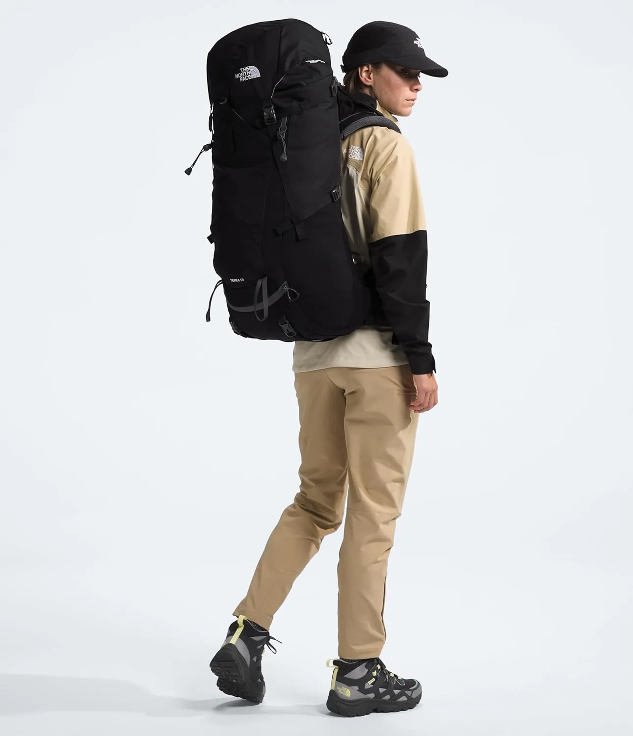 THE NORTH FACE Terra 55 Backpacking Backpack, TNF Black/Asphalt Grey, X-Large