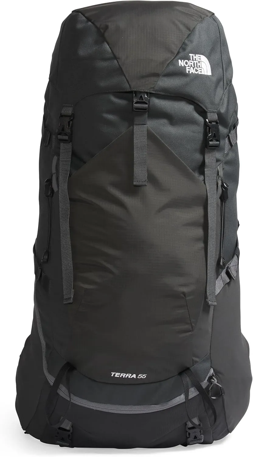 THE NORTH FACE Women's Terra 55 Backpacking Backpack, Asphalt Grey/TNF Black-NPF, X-Small/Small