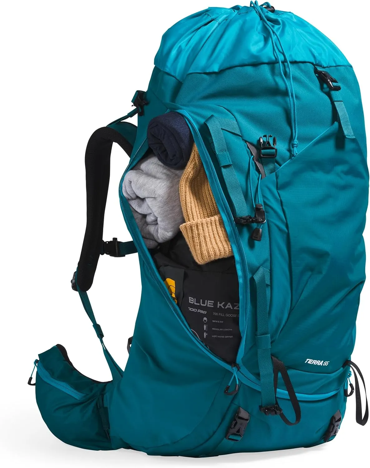 THE NORTH FACE Women's Terra 55 Backpacking Backpack, Blue Moss/Sapphire Slate, X-Small/Small