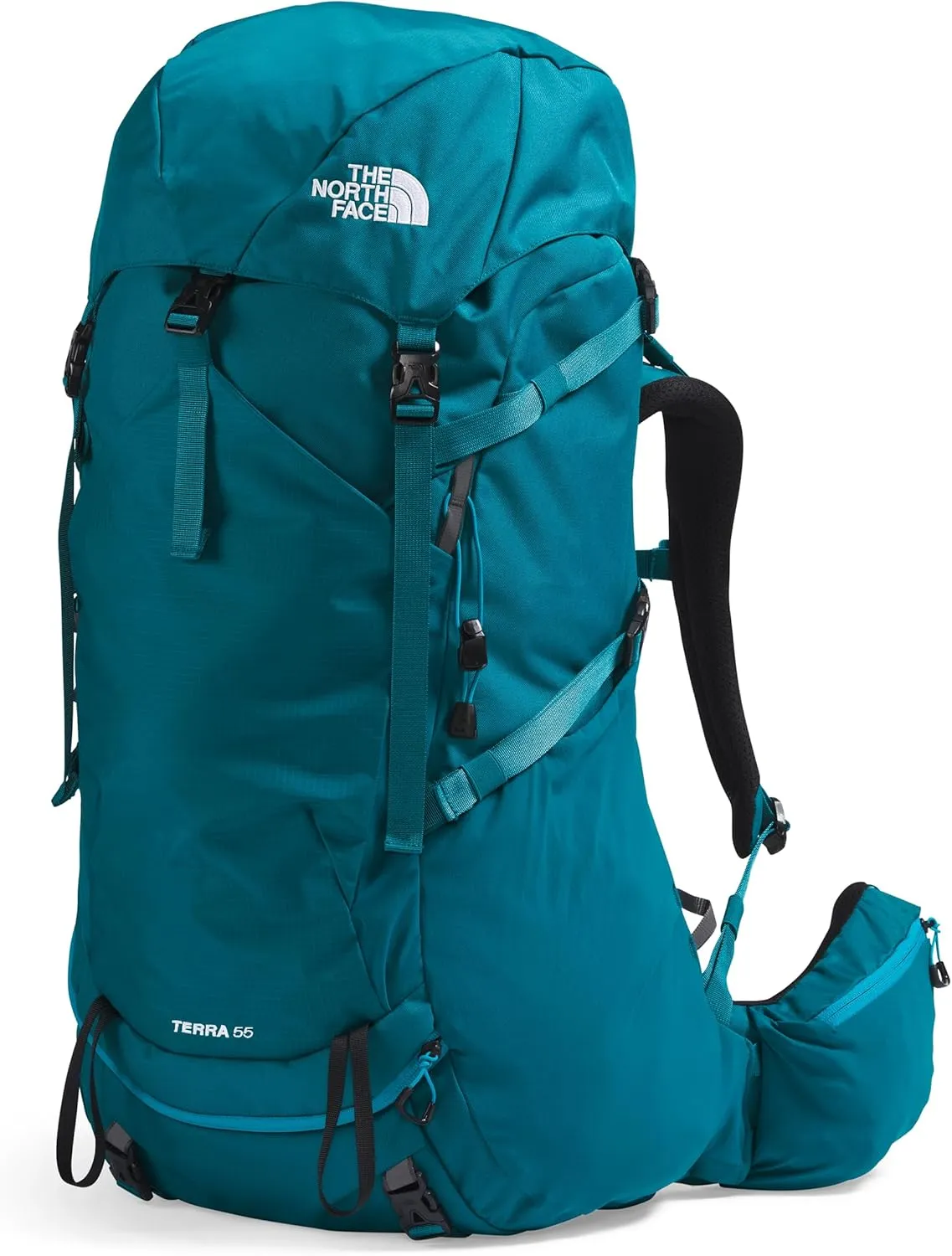 THE NORTH FACE Women's Terra 55 Backpacking Backpack, Blue Moss/Sapphire Slate, X-Small/Small