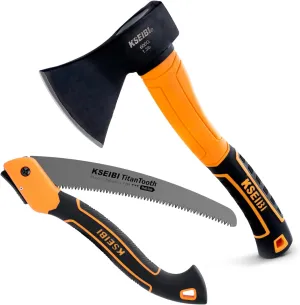 The Original KSEIBI Camping Hatchet with New New Folding Camping Saw