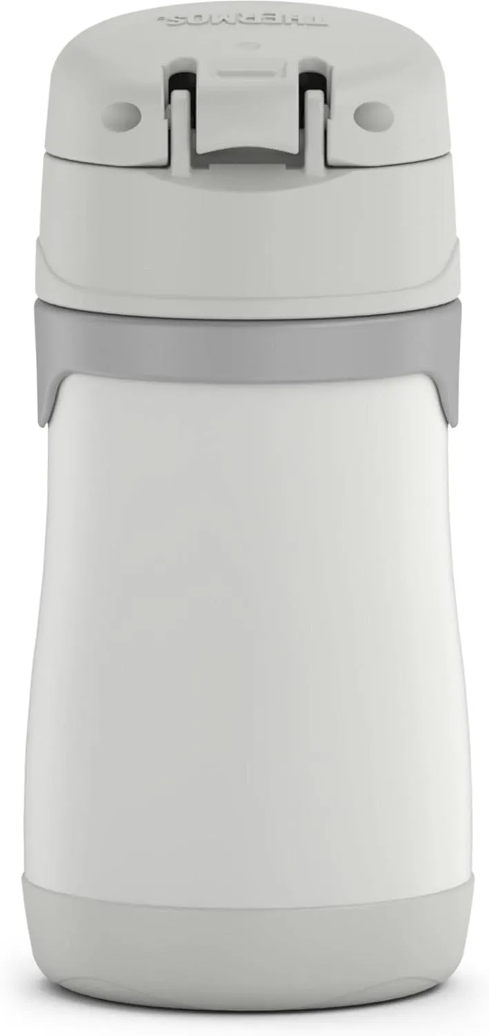THERMOS BABY 10 ounce Stainless Steel Vacuum Insulated Straw Bottle, Gray