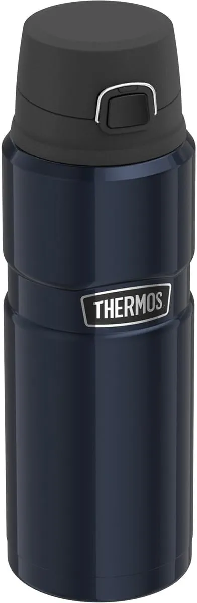 THERMOS Stainless King Vacuum-Insulated Drink Bottle, 24 Ounce, Midnight Blue