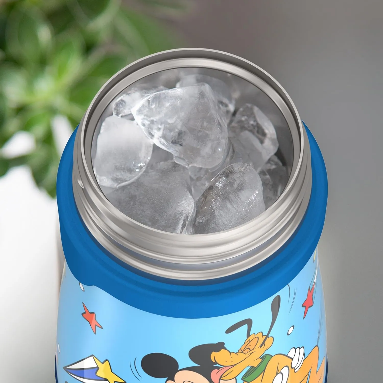 THERMOS Vacuum Insulated Stainless Steel 10oz Straw Bottle, Mickey Mouse