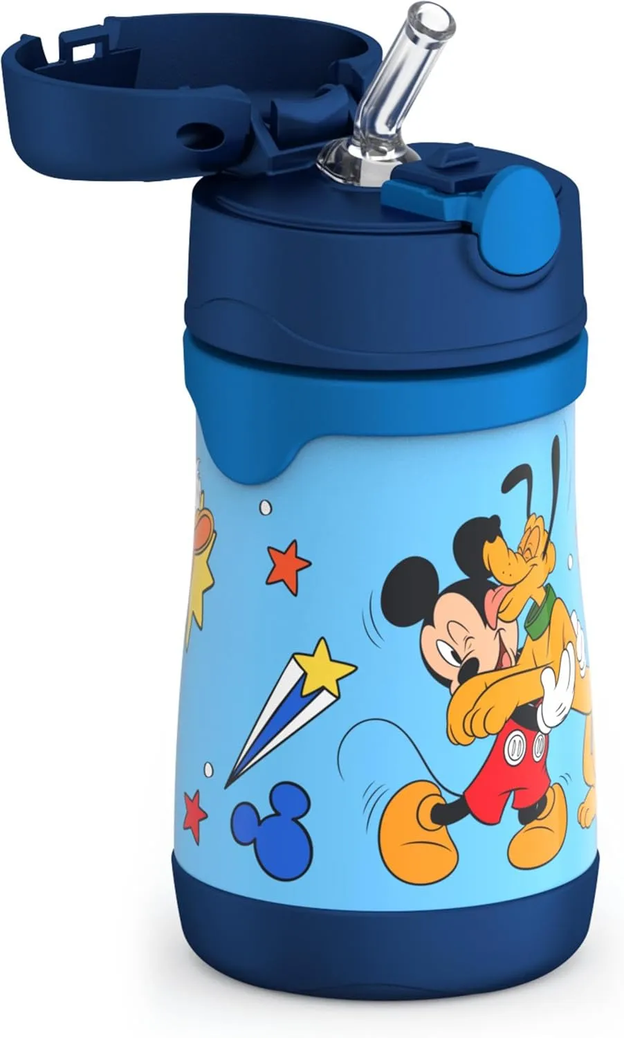THERMOS Vacuum Insulated Stainless Steel 10oz Straw Bottle, Mickey Mouse