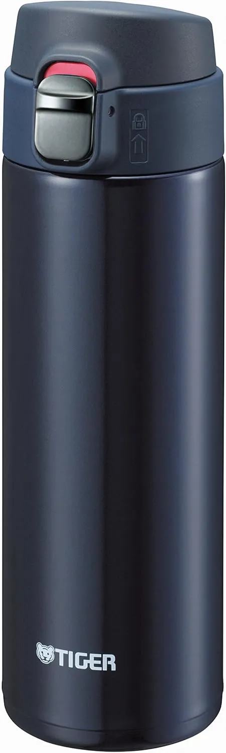 Tiger Thermos Water Bottle, 16.9 fl oz (480 ml), Direct Drinking, Stainless Steel, Mini Bottle, Sahara Mug, Lightweight, Dream Gravity, MMJ-A048-KA Blue Black