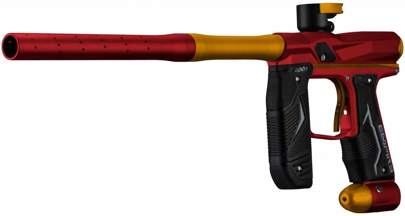 Tippmann Empire Axe 2.0 .68 Caliber Paintball Marker Dust Red / Dust Orange (16919) with Hawki HPA Tank 48ci and 500x Paintballs Bundle