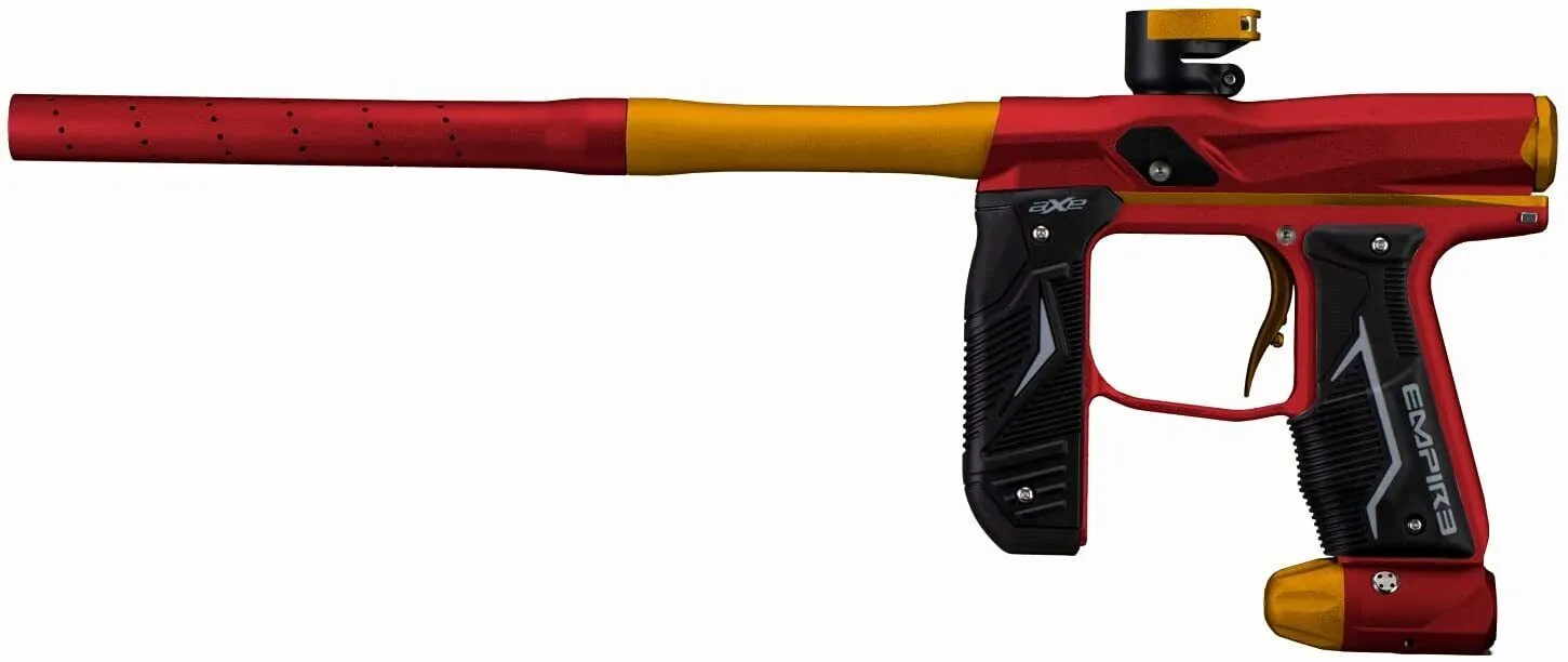 Tippmann Empire Axe 2.0 .68 Caliber Paintball Marker Dust Red / Dust Orange (16919) with Hawki HPA Tank 48ci and 500x Paintballs Bundle