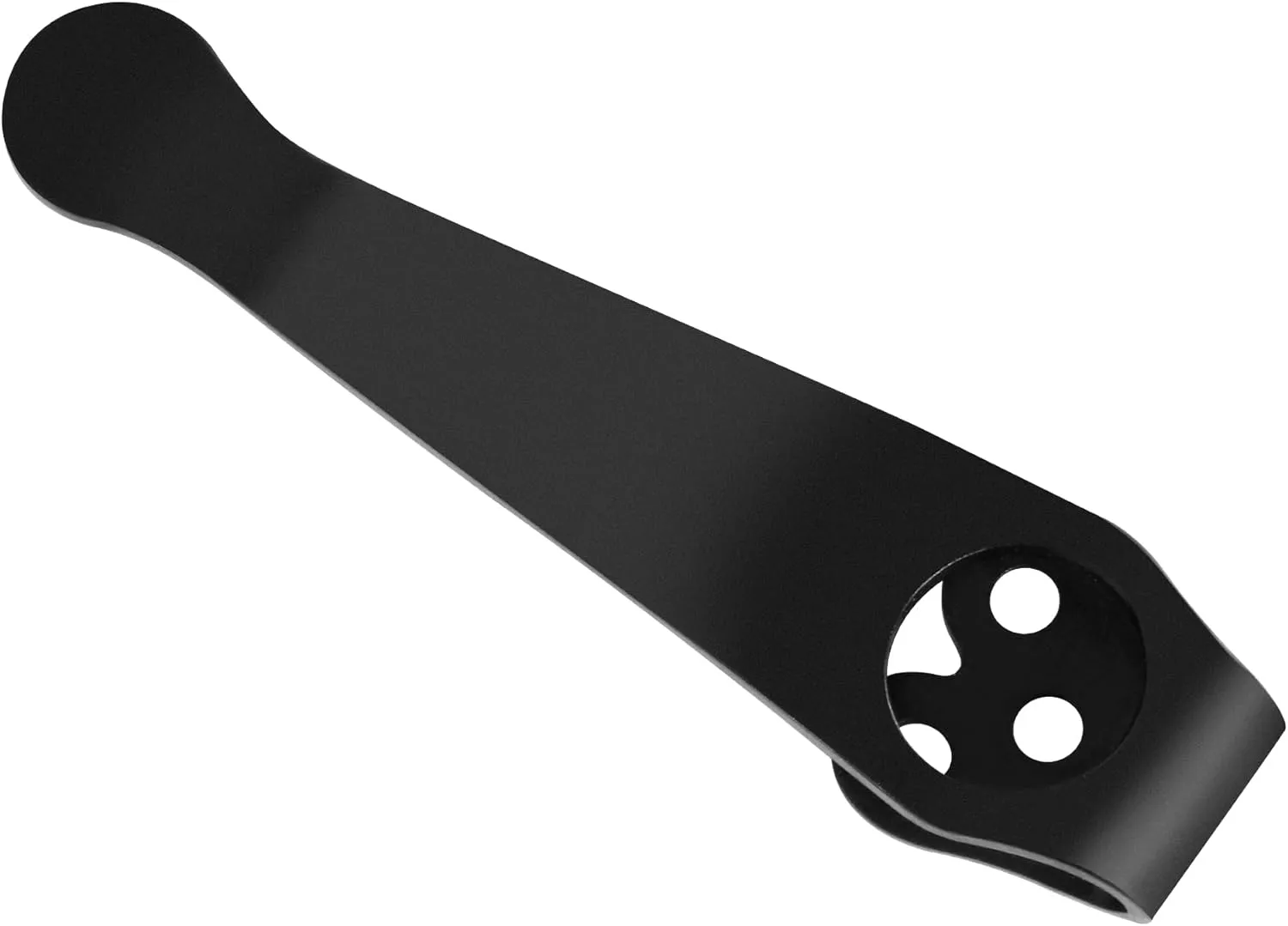 Titanium Deep Carry Pocket Clip for Spyderco Para 3, Paramilitary 2 and More Models Knives, Premium Custom-made Pocket Clip with 3 Pieces Screws, Black