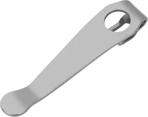 Titanium Deep Carry Pocket Clip Replacement for Spyderco Wire Clip Knives, Premium Custom-made Pocket Clip, Stone Wash
