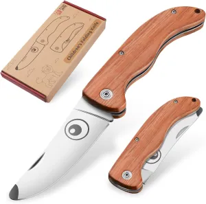 TIVOLI Kids Pocket Knife Folding Knife Safety Knife for Kids with Safe Rounded Camping Knife Designed for Children's Outdoor Camping with Hanging Holes Pocket Knife for Boy’s First Knife