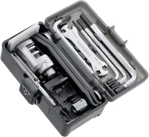 Topeak Survival Gear Box (TT2543) – 30-Function Compact Bike Multi-Tool Kit with Mounting Case, Chrome Vanadium Steel Tools, 233g, 3.9" x 1.8" x 1.4"