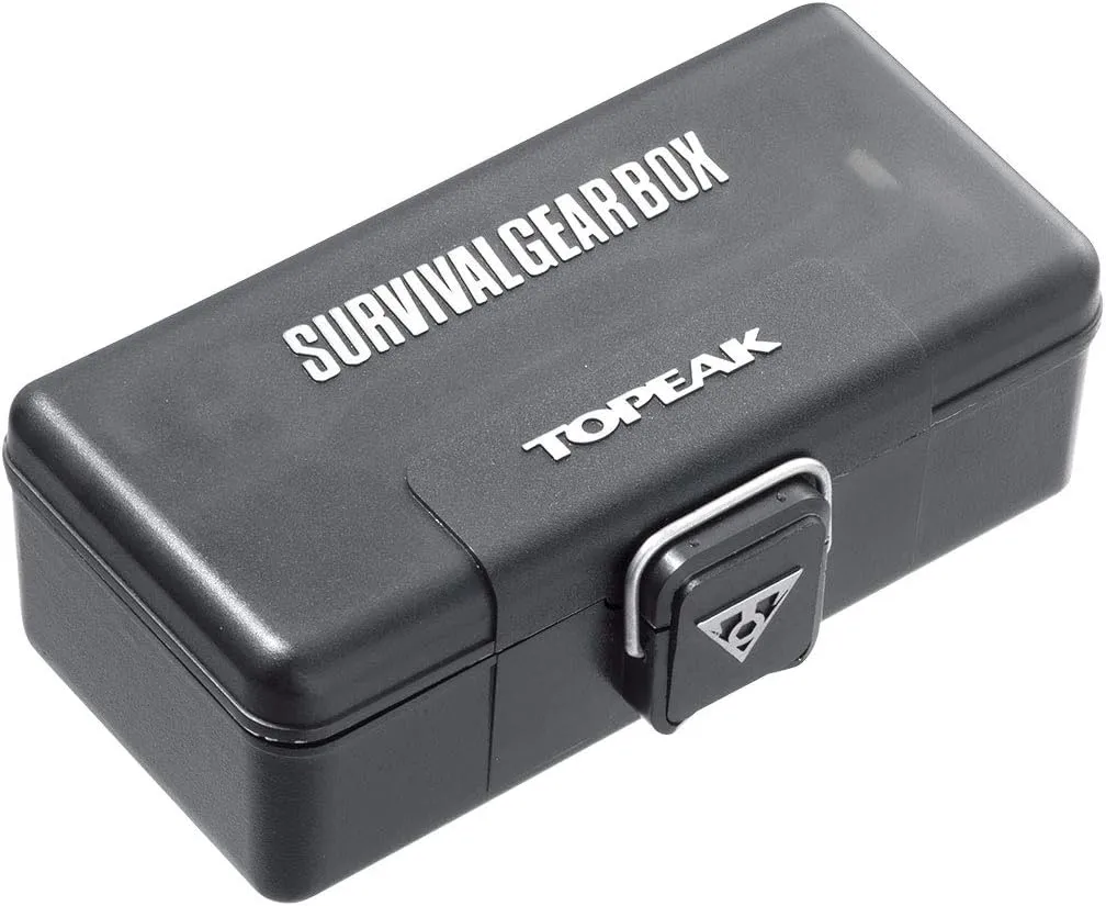 Topeak Survival Gear Box (TT2543) – 30-Function Compact Bike Multi-Tool Kit with Mounting Case, Chrome Vanadium Steel Tools, 233g, 3.9" x 1.8" x 1.4"